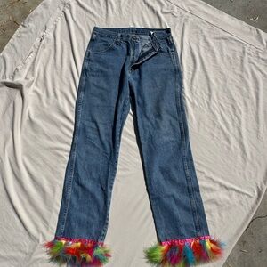 Blue Jeans w/ Feather Hem